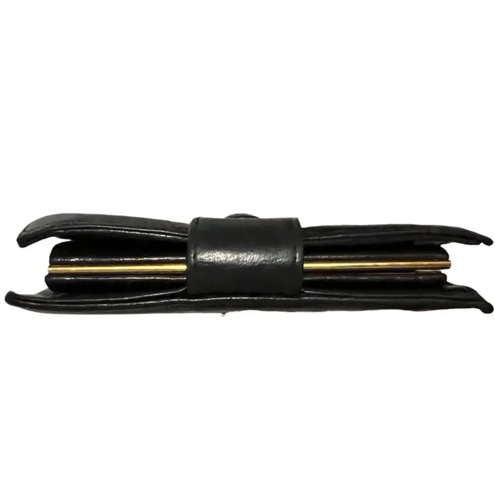 CHANEL Timeless CC Black Lambskin Kisslock Bifold Wallet